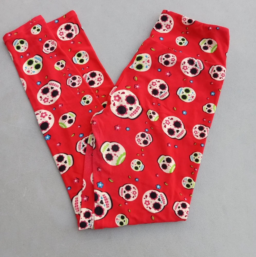 2/$10 LuLaRoe Sugar Skull Día De Los Muertos Leggings One Size